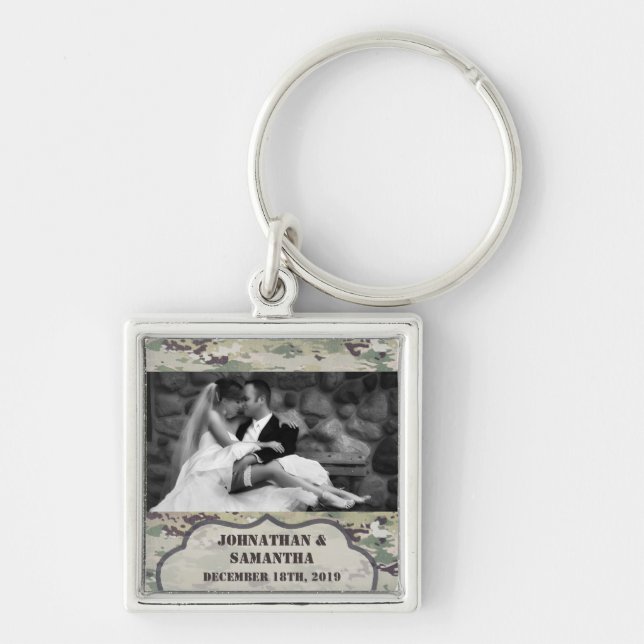 Personalised Photo Key Chain Army OCP Camo Uniform (Front)