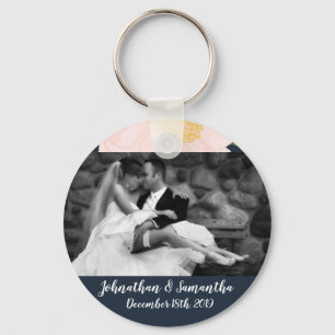 Personalised Photo Key Chain Baby Pink Cosmos on W
