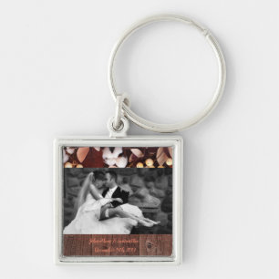 Personalised Photo Key Chain Cotton Branch on Dark