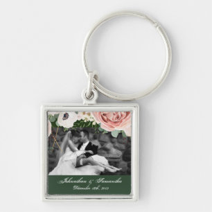 Personalised Photo Key Chain Geometric Garden Hunt