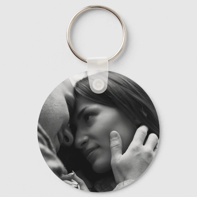 Personalised photo keychain, Couple Custom photo, Key Ring (Front)