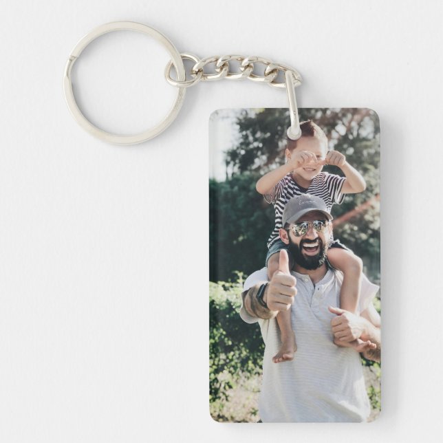 Personalised Photo Keychain: Custom Acrylic Family Key Ring (Front)
