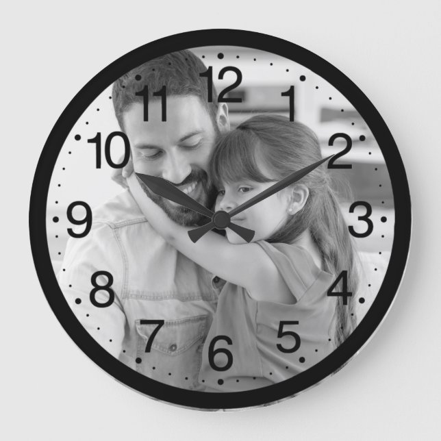 Personalised Photo Large Clock (Front)