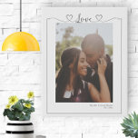 Personalised Photo Love Heart Typography Faux Canvas Print<br><div class="desc">Make a Personalised Photo keepsake wall art  - Faux Wrapped Canvas Print from Ricaso - add your own photos and text - a stunning love heart typography style frame surrounds your photograph - wonderful keepsake gifts</div>
