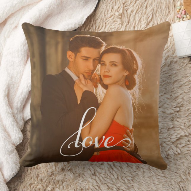 Personalised Photo LOVE Keepsake Cushion (Blanket)