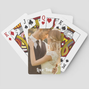 Personalised Photo Love Script Playing Cards