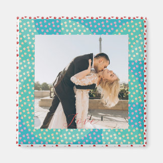 Personalised Photo Love Strawberry Frame Magnet