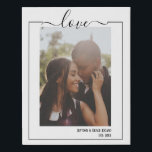 Personalised Photo Love Typography Faux Canvas Print<br><div class="desc">Make a Personalised Photo keepsake wall art  - Faux Wrapped Canvas Print from Ricaso - add your own photos and text - a stunning love typography style frame surrounds your photograph - wonderful keepsake gifts</div>