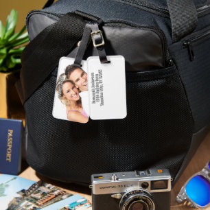 Personalised Photo Luggage Tag
