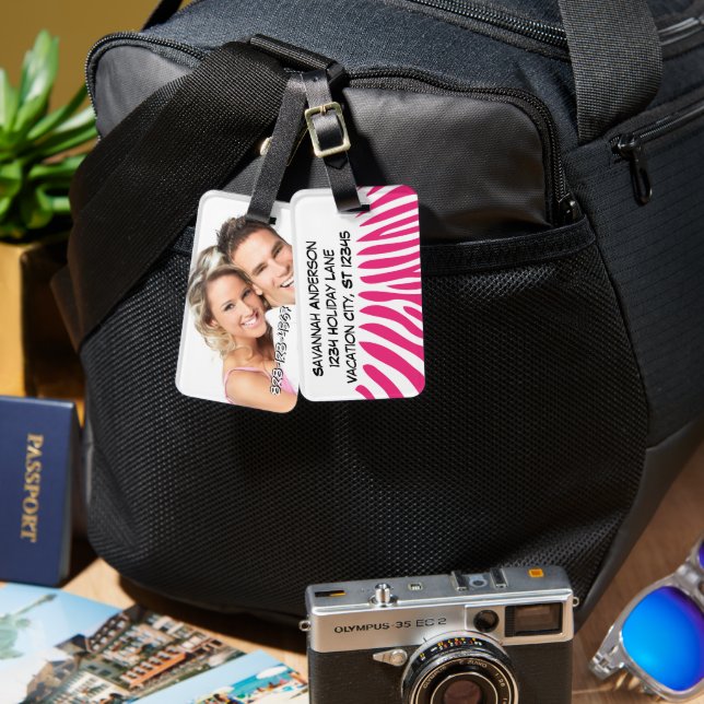 Personalised Photo Luggage Tag (Front & Back)