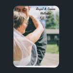 Personalised Photo Magnet<br><div class="desc">Display one of your favourite wedding images on this magnet and customise it with your names and the date of the wedding ceremony.</div>