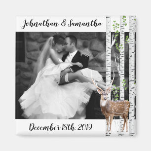 Personalised Photo Magnet Deer Doe Woodland Buck L