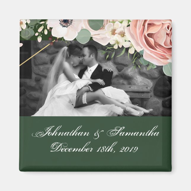 Personalised Photo Magnet Geometric Garden Hunter (Front)