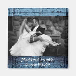 Personalised Photo Magnet Rustic Tin Panel Ceiling