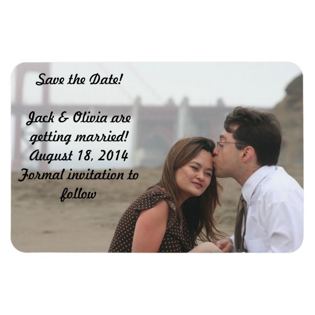 Personalised Photo Magnet - Save the Date (Horizontal)