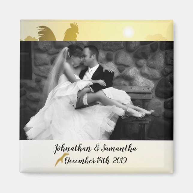 Personalised Photo Magnet Sunny Morning Farm Count (Front)