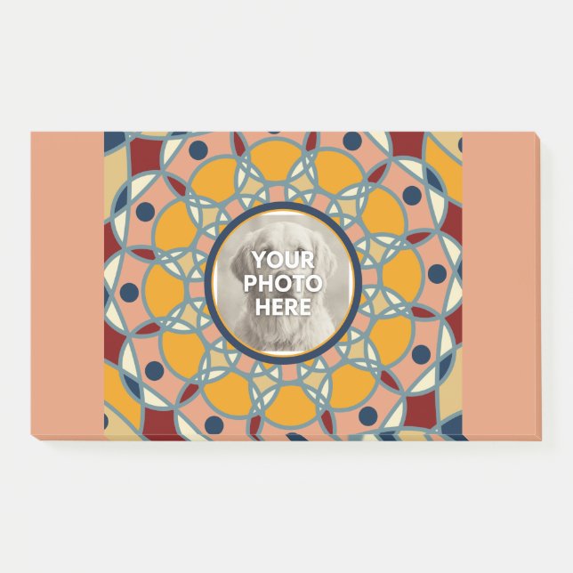 Personalised Photo Mandala Design Baby Shirt Post-it Notes (Front)