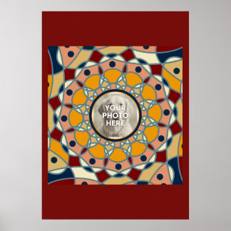 Personalised Photo Mandala Design Baby Shirt Poster