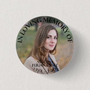 Personalised Photo Memorial 3 Cm Round Badge