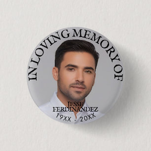 Personalised Photo Memorial 3 Cm Round Badge