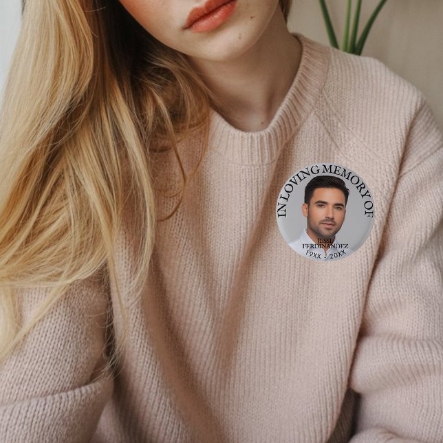 Personalised Photo Memorial 3 Cm Round Badge (Creator Uploaded)