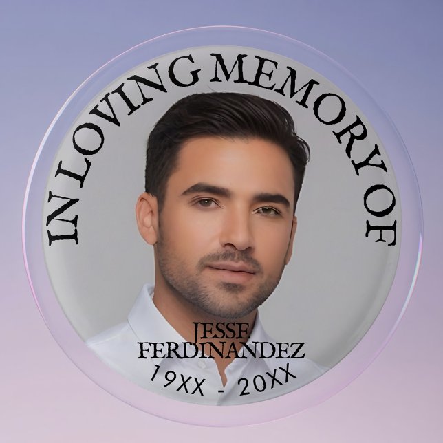 Personalised Photo Memorial 3 Cm Round Badge (Creator Uploaded)