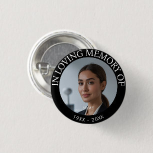Personalised Photo Memorial 3 Cm Round Badge