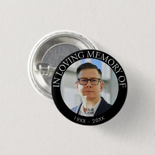 Personalised Photo Memorial Button