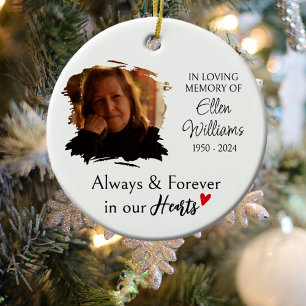 Personalised Photo Memorial Christmas Ceramic Ornament