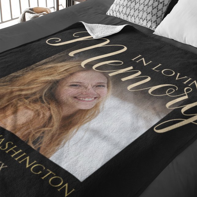 Personalised Photo Memorial Fleece Blanket (Creator Uploaded)