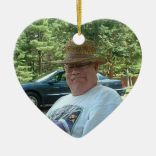 Personalised Photo Memorial Gift Heart Ceramic Tree Decoration