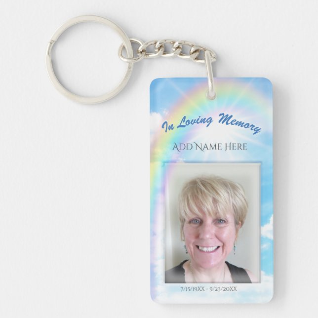 Personalised Photo Memorial Key Ring (Front)