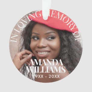 Personalised Photo Memorial red Ornament