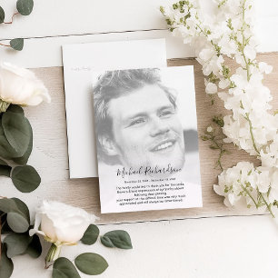 Personalised Photo Memorial Thank You Card