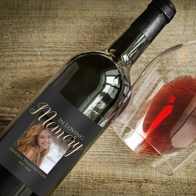 Personalised Photo Memorial Wine Label (Creator Uploaded)