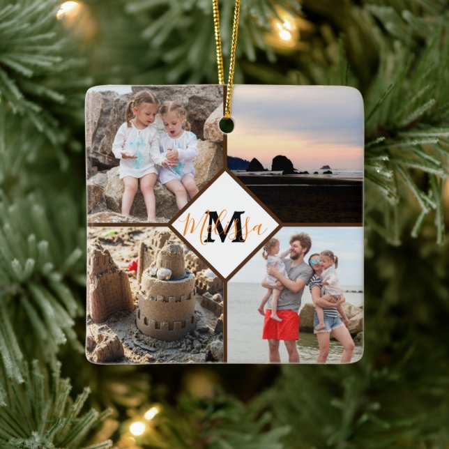 Personalised photo memory  ceramic ornament (Tree)