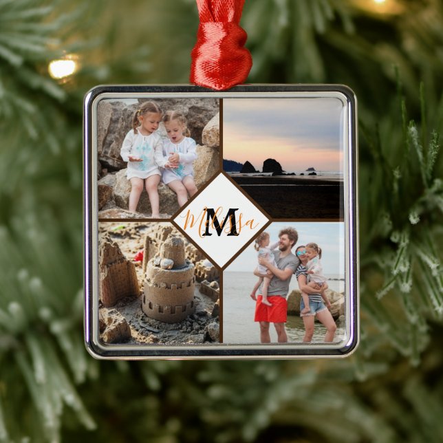 Personalised photo memory  metal ornament (Tree)