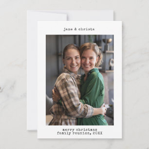 Personalised Photo Memory Minimalist Holiday Card