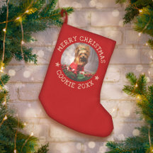 Personalised Photo Merry Christmas Dog Cute Pet