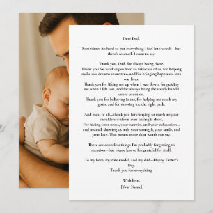 personalised Photo Message Card For Dad