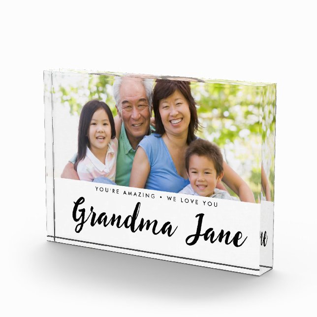 Personalised Photo Message Grandma Name Block (Right)