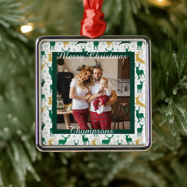 Personalised photo metal ornament (Tree)