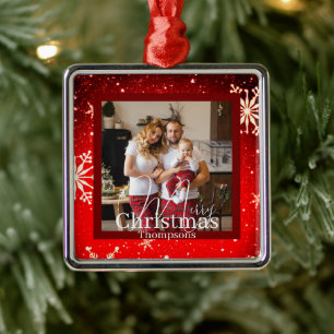 Personalised photo metal ornament