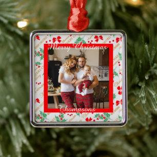 Personalised photo metal ornament
