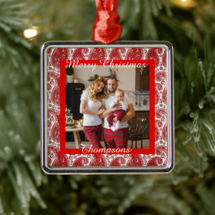 Personalised photo metal ornament