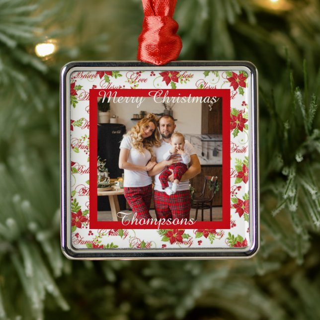 Personalised photo metal ornament (Tree)