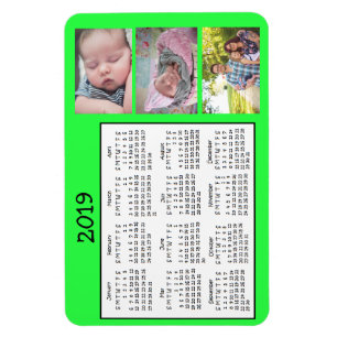 Personalised Photo Mini Magnet Calendar 2018