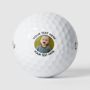 Personalised Photo Modern Create Template Golfer Golf Balls