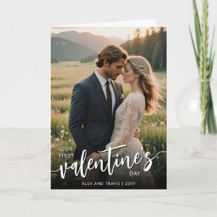 Personalised Photo Modern First Valentine's day Card