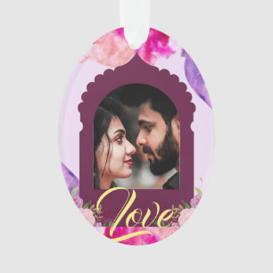 Personalised Photo Modern Love Double Sided Ornament